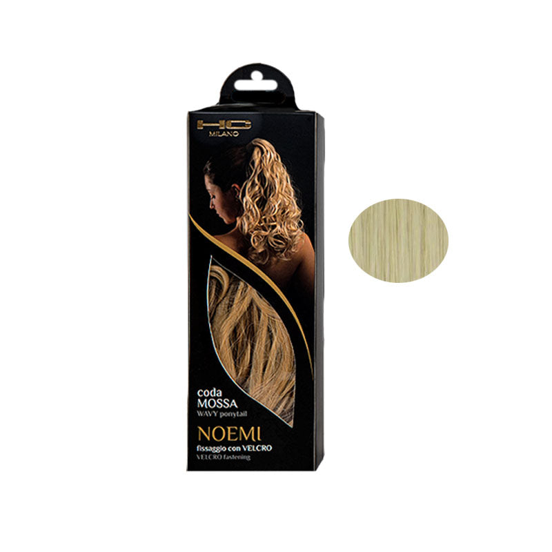 HC MILANO Coda Mossa Noemi Fissaggio Con Velcro Colore Blond