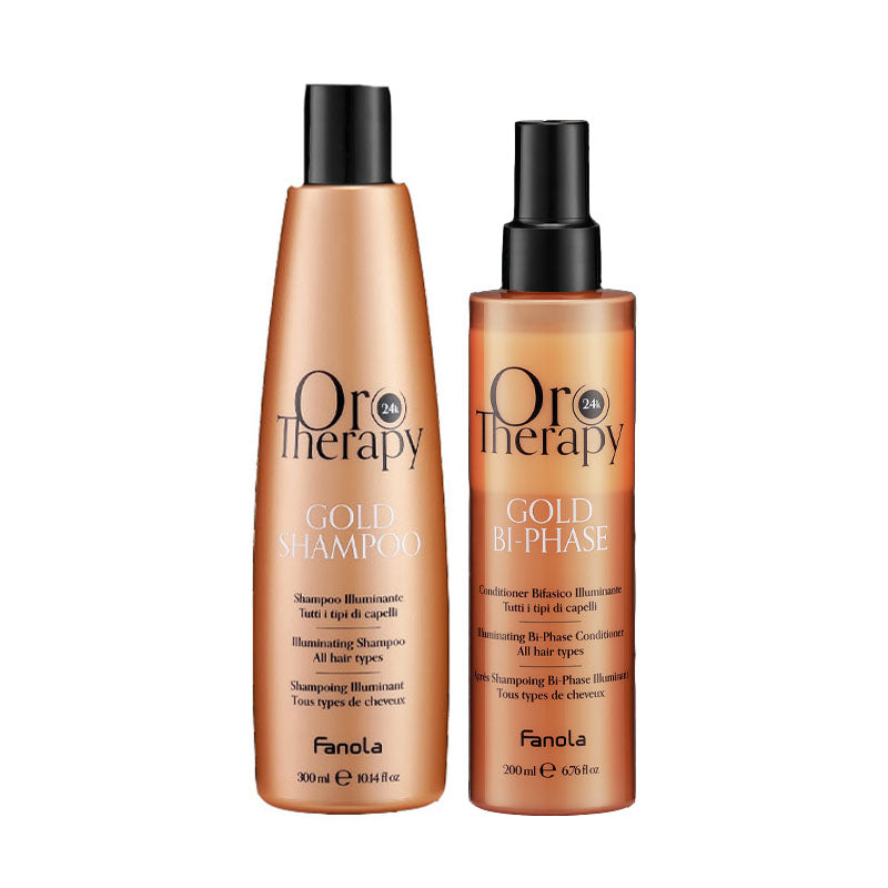 FANOLA Kit Oro Therapy Gold Shampoo 300ml + Conditioner Bifasico 200ml