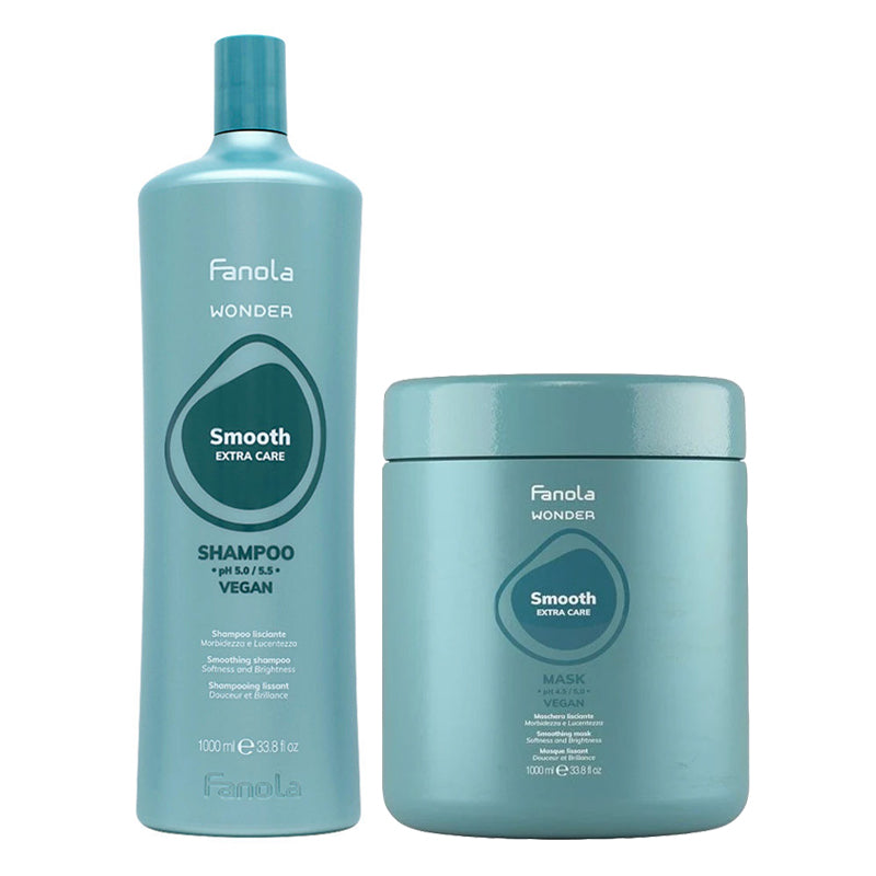 FANOLA Kit Wonder Smooth Shampoo 1000ml + Mask 1000ml