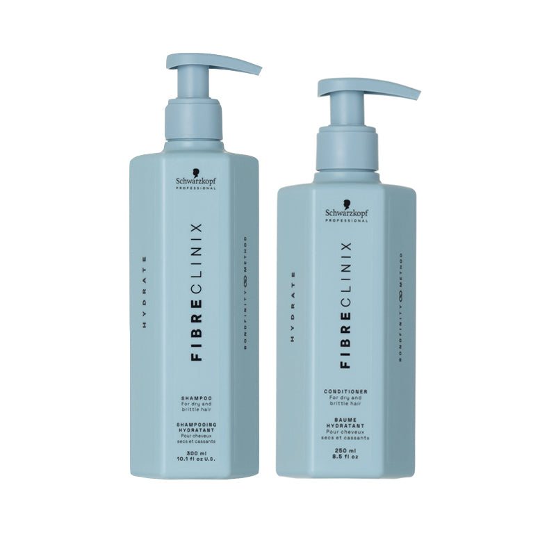 SCHWARZKOPF Kit Fibre Clinix Hydrate Shampoo 300ml +  Conditioner 250ml