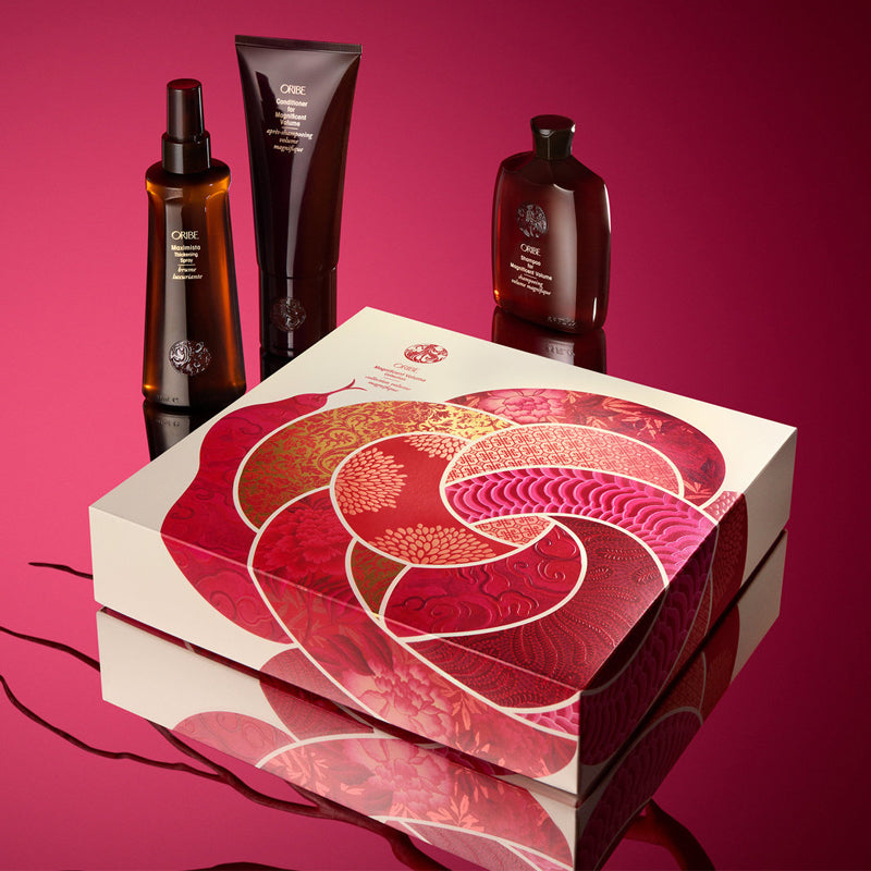 ORIBE Set magnificent Volume Shampoo 250ml + Conditioner 200ml + Spray 200ml - volume per capelli sottili, foto 2