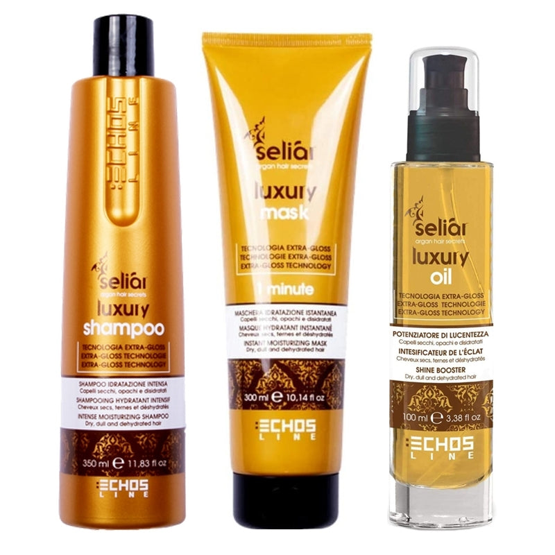 ECHOSLINE Kit Seliàr Luxury Shampoo 350ml + Maschera 300ml + Oil 100ml