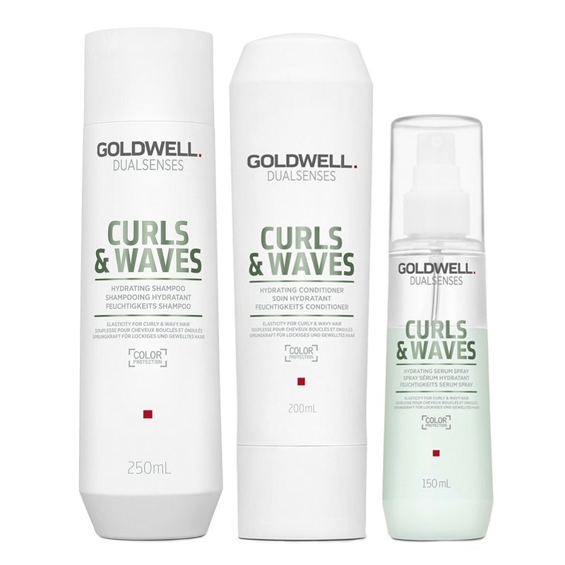 GOLDWELL Kit DS Curls & Waves Hydrating Shampoo 250ml + Balsamo 200ml + Spray 150ml