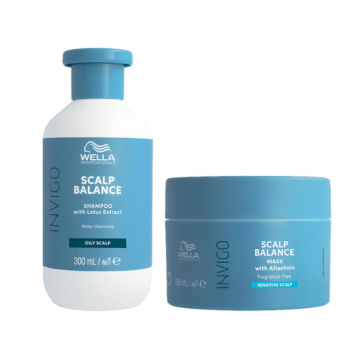 WELLA PROFESSIONALS Kit Invigo Scalp Balance Oily Scalp Shampoo 300ml + Senitive Maschera 150ml