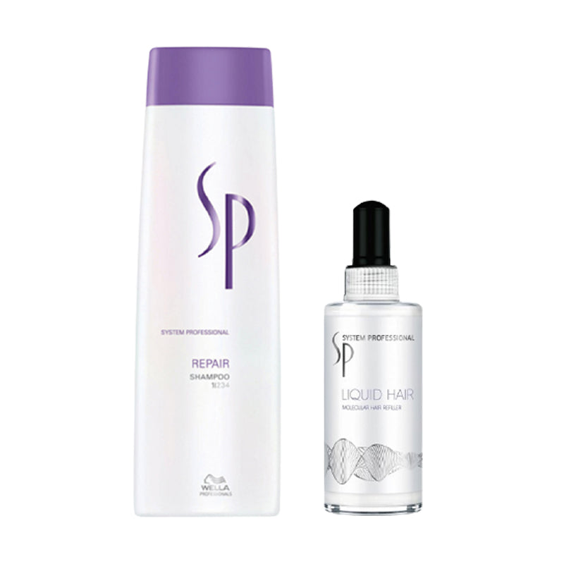 WELLA SYSTEM PROFESSIONAL Kit Repair Shampoo 250ml + Liquid Hair 100ml