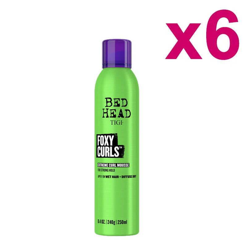 TIGI Kit Bed Head Foxy Curls Extreme Curl Mousse 6 Pezzi x 250ml