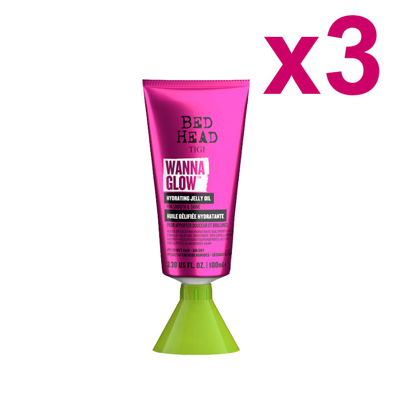 TIGI Kit Bed Head Wanna Glow Hydrating Jelly Oil 3 Pezzi x 100ml
