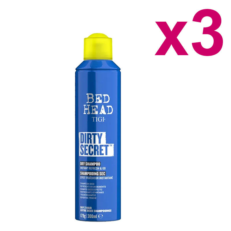 TIGI Kit Bed Head Dirty Secret Dry Shampoo 3 Pezzi x 300ml
