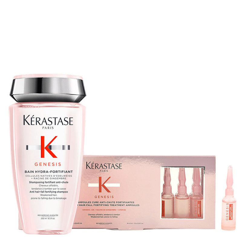 KERASTASE Kit Genesis Bain Hydra Fortifiant Shampoo 250ml + Fiale Anticaduta 10x6ml