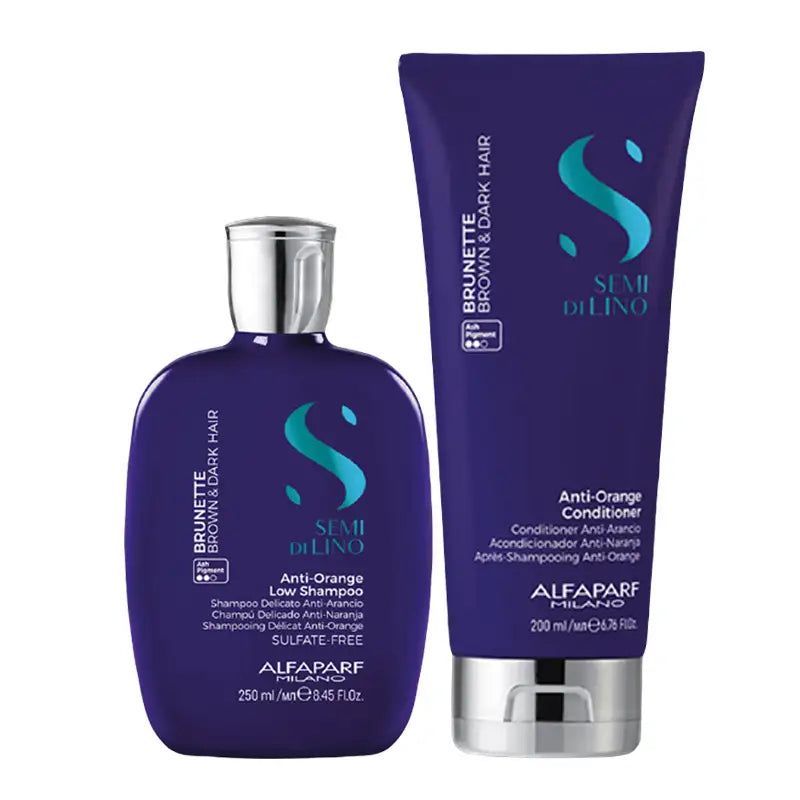 ALFAPARF MILANO Kit Semi Di Lino Anti-Orange Low Shampoo 250ml + Conditioner 200ml
