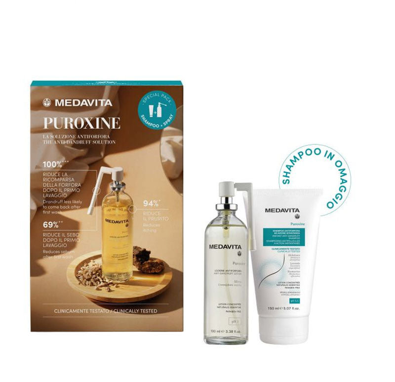 MEDAVITA Puroxine Anti-Dandruff 100ml + Shampoo 150ml