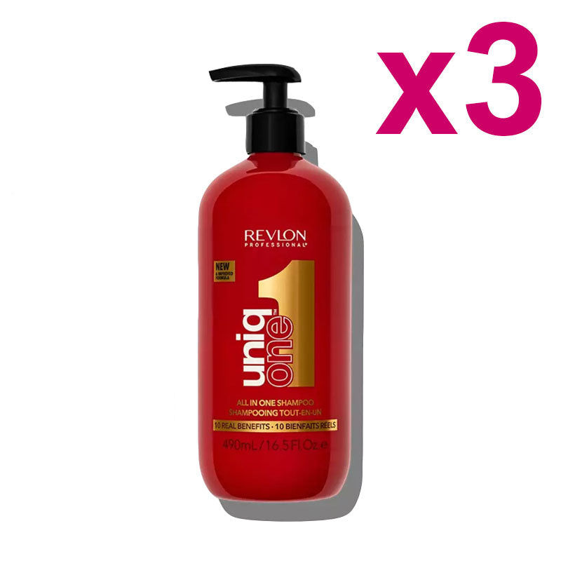 UNIQ ONE Kit All In One Shampoo 3 Pezzi x 490ml
