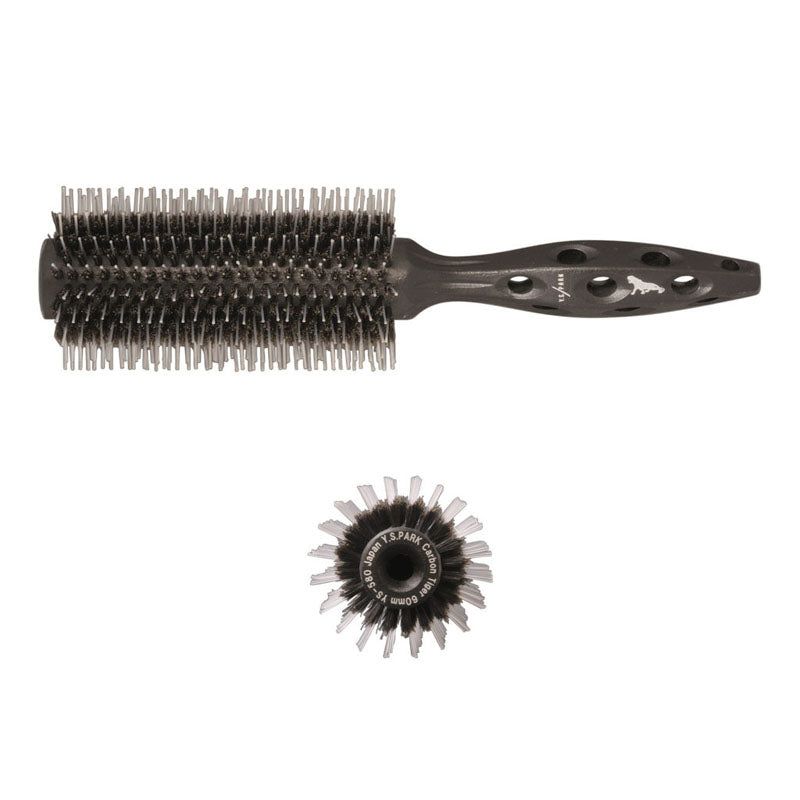 Y.S. PARK Carbon Tiger Spazzola Legno Di Betulla & Carbon YS-580T3 Diam.60mm