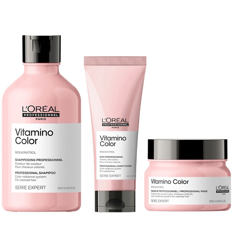 L'OREAL Kit Serie Expert Vitamino Color  Shampoo 300ml + Conditioner 200ml + Masque 250ml