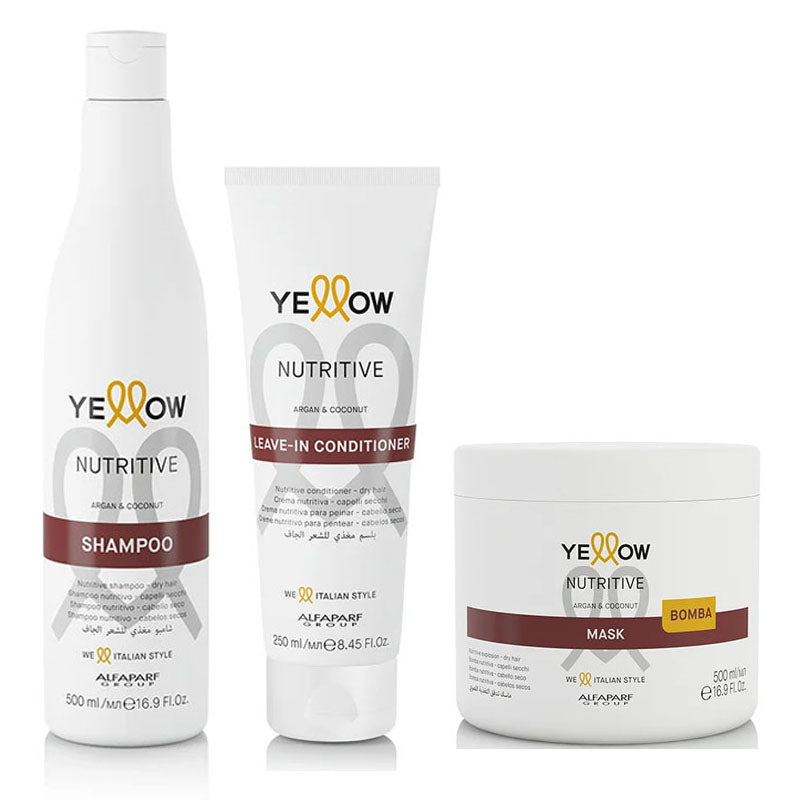 ALFAPARF Yellow Kit Nutritive Shampoo 500ml + Conditioner 250ml + Mask 500ml