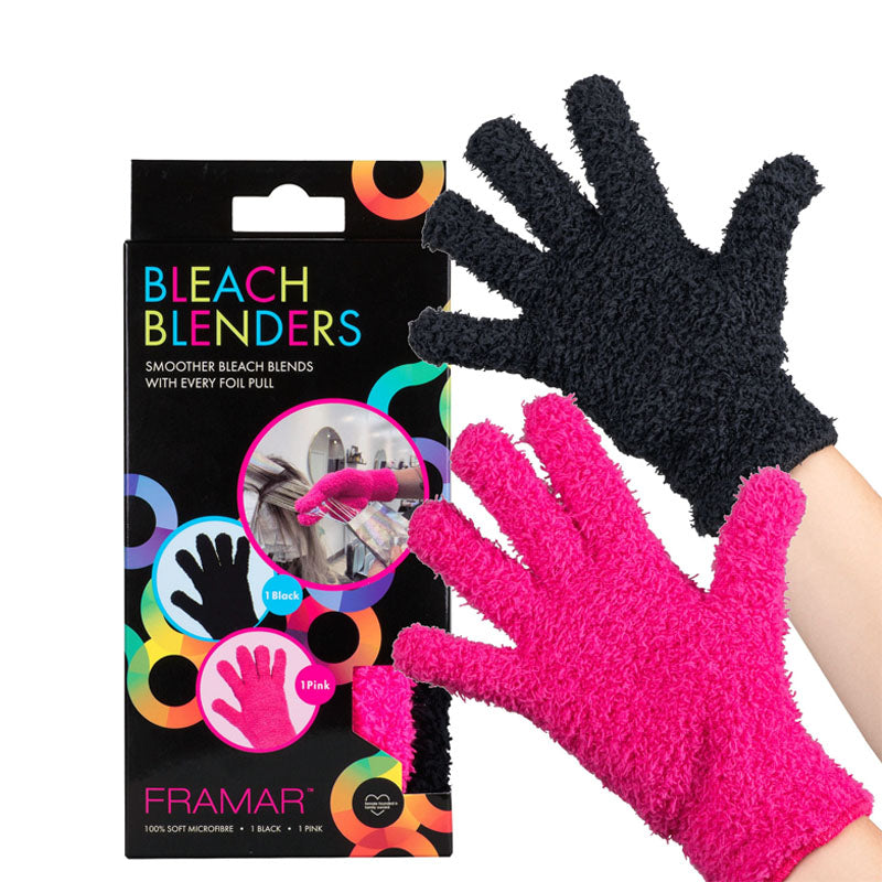 FRAMAR Bleach Blenders Guanti in microfibra Black + Pink