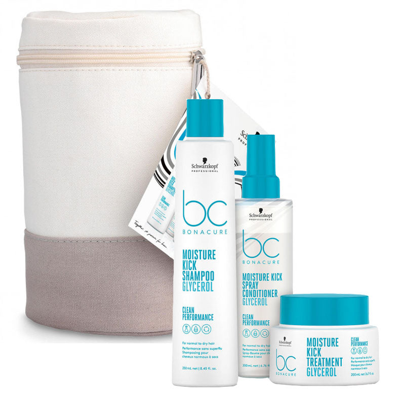 SCHWARZKOPF BC Moisture Kick Xmas Bag Shampoo 250ml + Spray Conditioner 200+ Mask 200ml