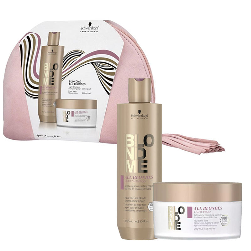 SCHWARZKOPF Xmas Bag BlondMe All Blondes Light Shampoo 300ml + Light Mask 200ml