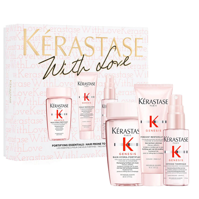 KERASTASE With Love Xmas Set Genesis Sham 80ml + Cond 75ml + Spray Thermique 45ml
