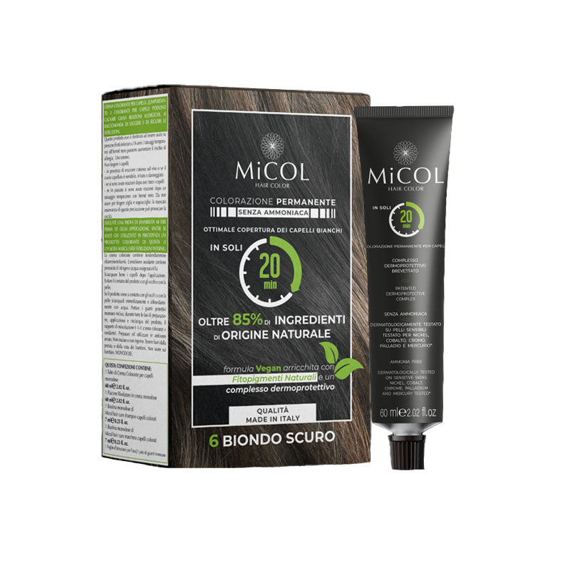 FARMAGAN Micol Set Colorazione Permanente Senza Ammoniaca Vegan 6 BIONDO SCURO