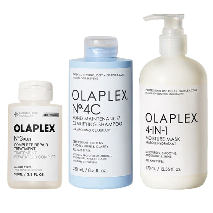 OLAPLEX Kit Hair Perfector N°3 Plus 100ml + Shampoo N°4C 250ml + Mask N°4 in 1 370ml