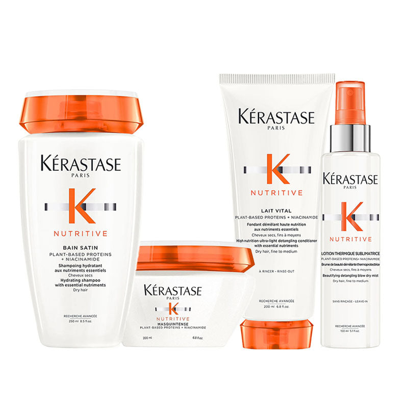 KERASTASE Kit Nutritive Shampoo 250ml + Mask 200ml + Conditioner 200ml  + Lotion Thermique 150ml