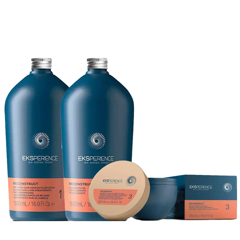 REVLON PROFESSIONAL Kit Eks Reconstruct Fase 1 Pre Shampoo 500ml + Fase 2 Shampoo 500ml + Fase 3 Mask 250ml