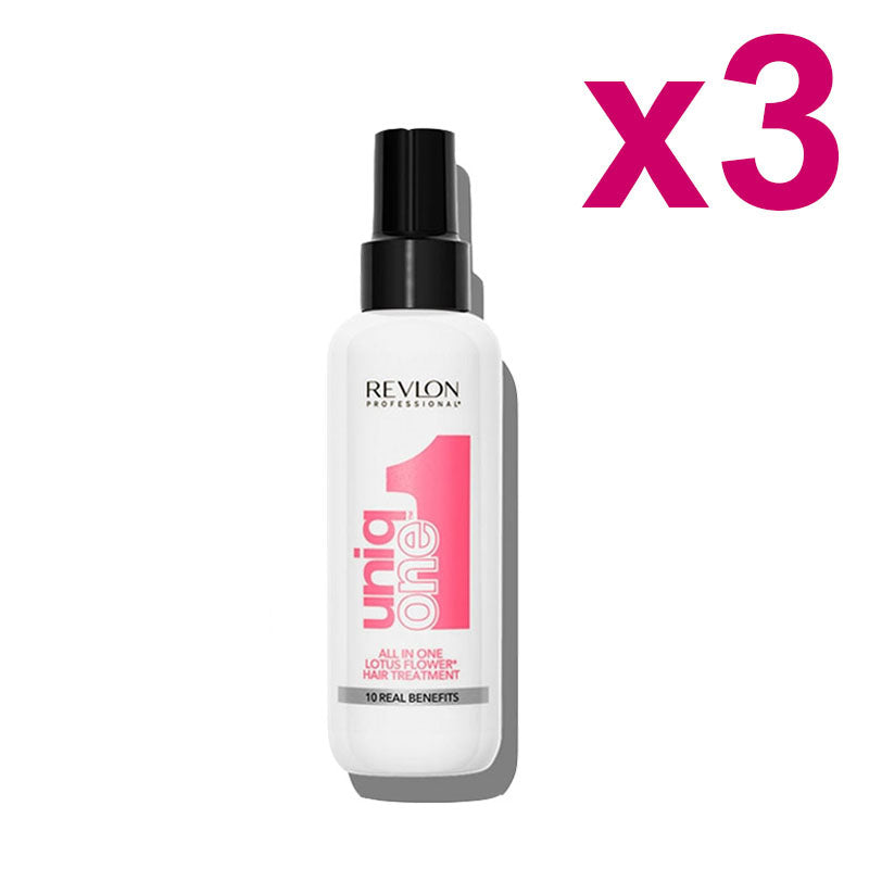UNIQ ONE Kit All In One Hair Treatment 10 in 1 Lotus Flower Fragrance 3 Pezzi 150ml