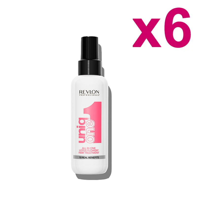 UNIQ ONE Kit All In One Hair Treatment 10 in 1 Lotus Flower Fragrance 6 Pezzi 150ml