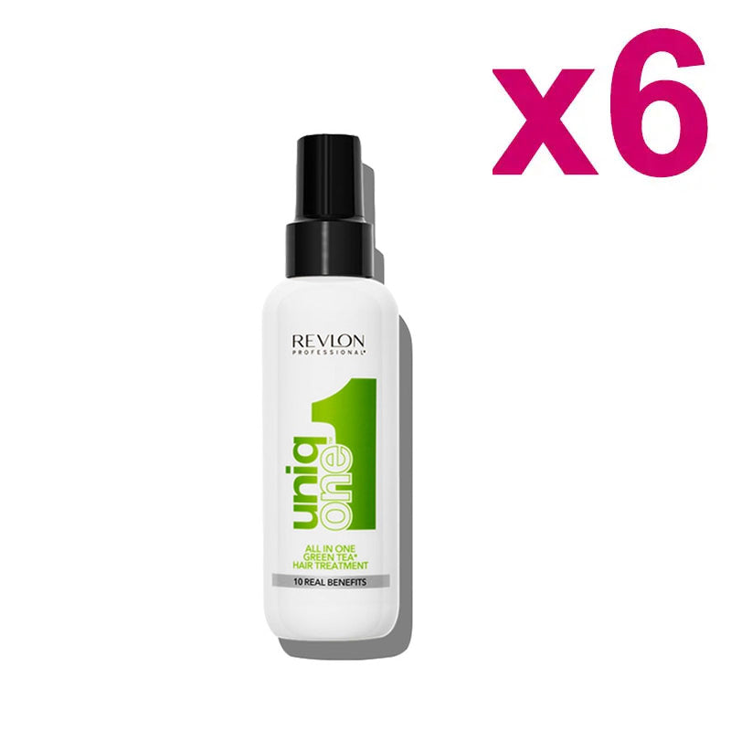 UNIQ ONE Kit All In One Hair Treatment 10 in 1 Green Tea Fragrance 6 Pezzi 150ml