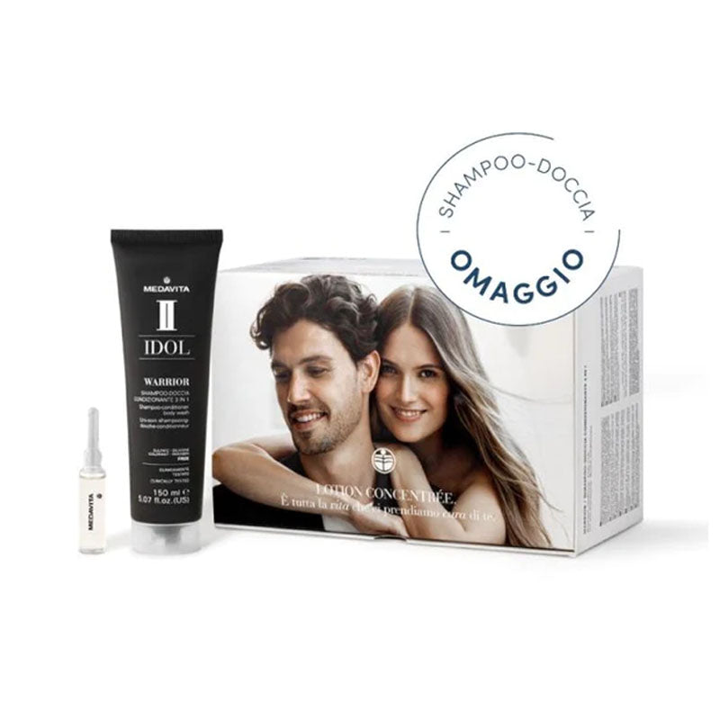MEDAVITA Lotion Concentrée Homme Trattamento Intensivo Anticaduta Fiale 13x6ml + In Omaggio Shampoo 150ml