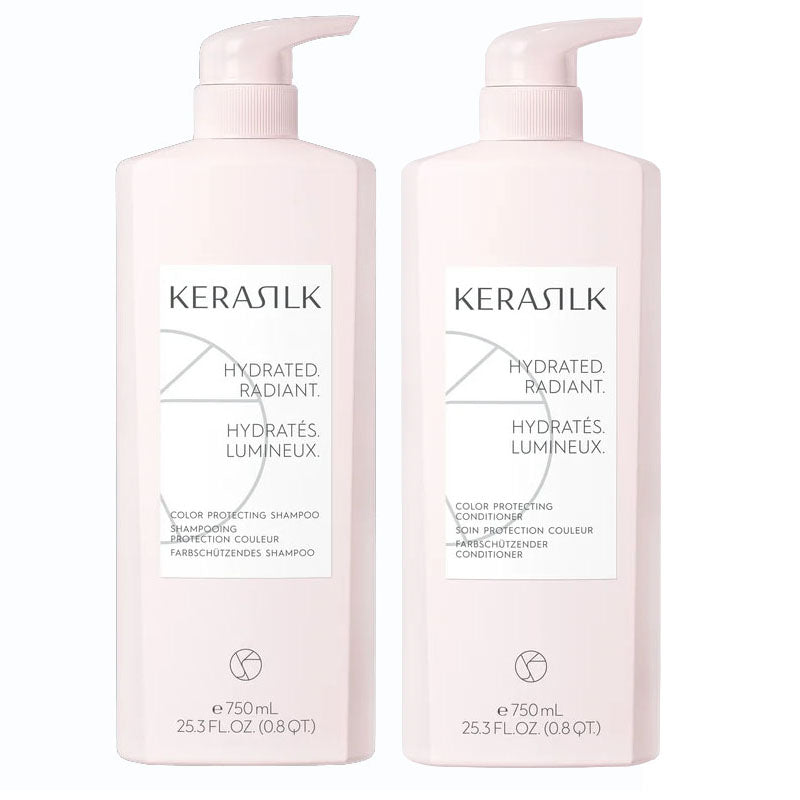 KERASILK Kit Essentials Color Protecting Shampoo 750ml + Conditioner 750ml