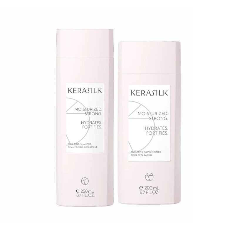 KERASILK Kit Essentials Reparing Shampoo 250ml + Conditioner 200ml