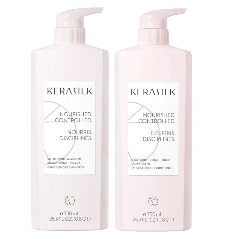 KERASILK Kit Essentials Smoothing Shampoo 750ml + Conditioner 750ml