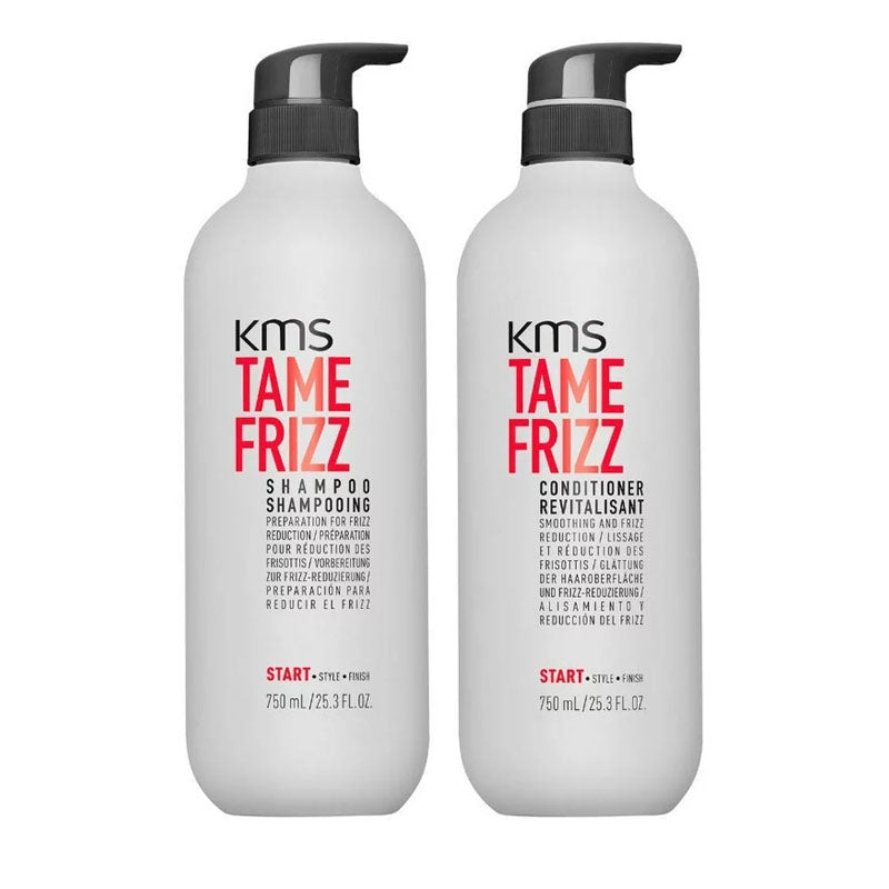 KMS Kit Tame Frizz Shampoo 750ml + Conditioner 750ml