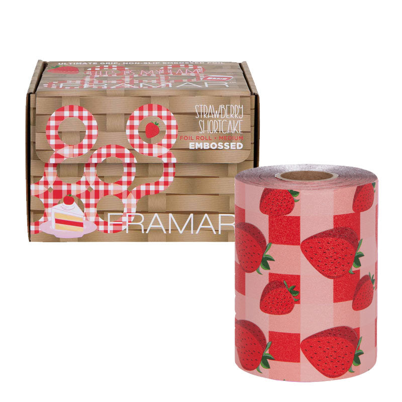 FRAMAR Strawberry Shortcake Embossed Foil Roll Medium 97.5m