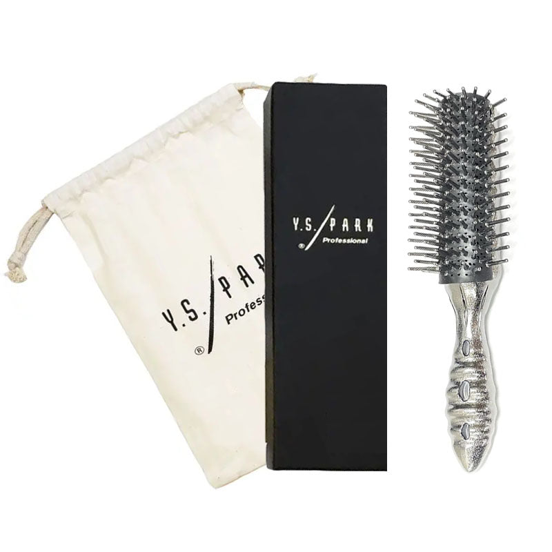 Y.S. PARK Spazzola In Legno Rivestita In Metallo Luxury Silver YS-LAP/MS