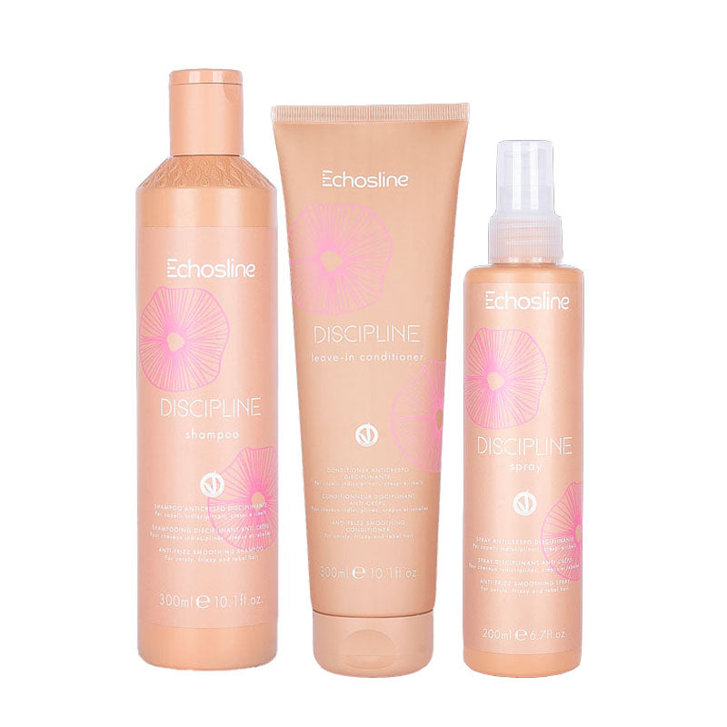 ECHOSLINE Kit Discipline Shampoo 300ml + Leave In Conditioner 300ml + Spray 200ml