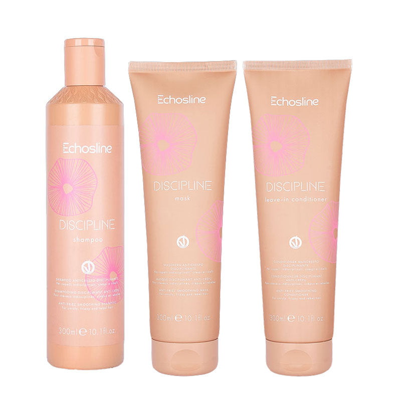 ECHOSLINE Kit Discipline Shampoo 300ml + Mask 300ml + Leave In Conditioner 300ml