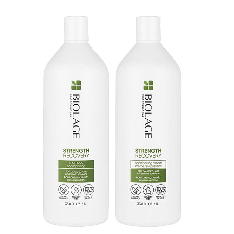 BIOLAGE Kit Strength Recovery Shampoo 1000ml + Conditioning Cream 1000ml