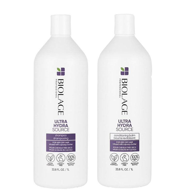 BIOLAGE Kit Ultra HydraSource Shampoo 1000ml + Conditioner 1000ml