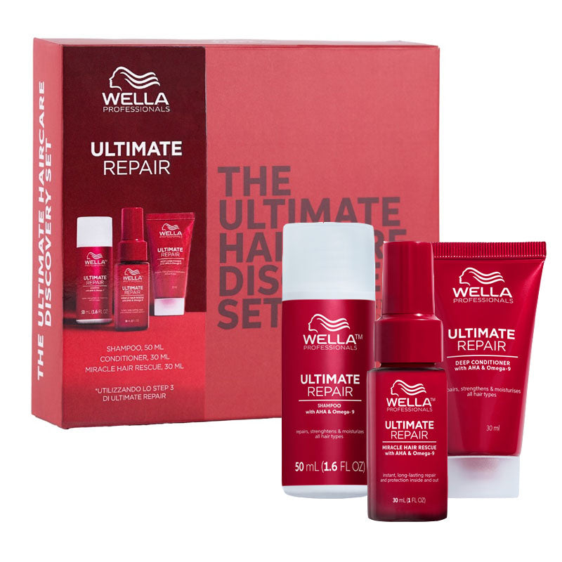 WELLA Ultimate Repair Haircare Discovery Set Shampoo 50ml + Conditioner 30ml+ Miracle Hair Rescue 30ml