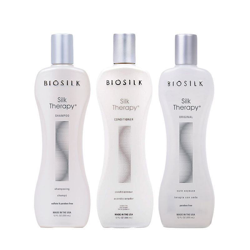 FAROUK Kit Biosilk Silk Therapy Shampoo 355ml + Conditioner 355ml + Therapy Original 355ml