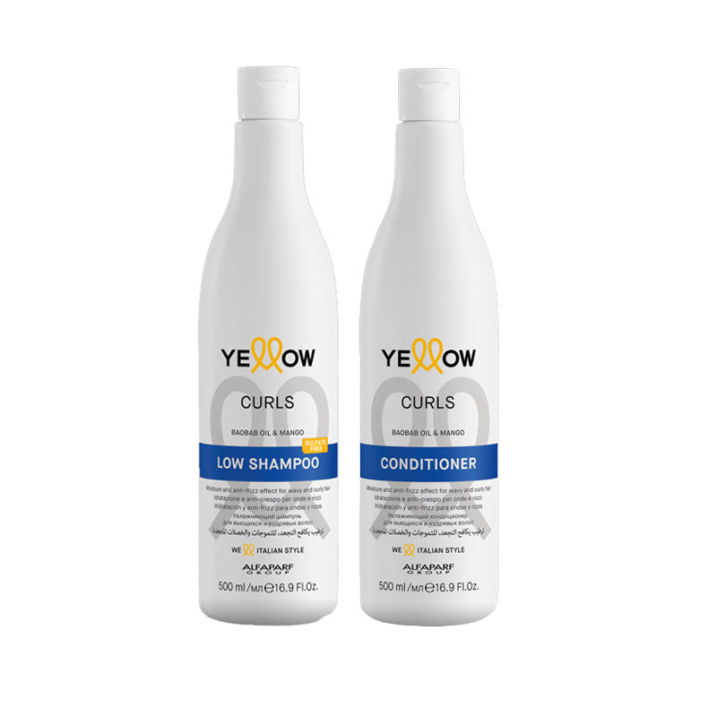 ALFAPARF Yellow Kit Curls Shampoo 500ml + Conditioner 500ml