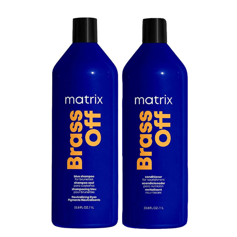 MATRIX TOTAL RESULTS Kit Brass Off Shampoo 1000ml + Conditioner 1000ml