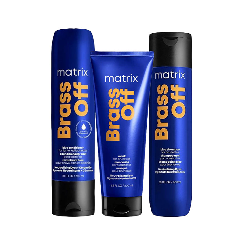 MATRIX TOTAL RESULTS Kit Brass Off Shampoo 300ml + Mask 200ml + Conditioner 200ml