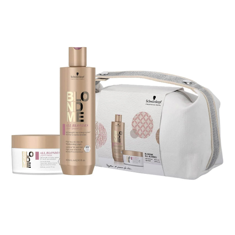 SCHWARZKOPF Xmas Bag BlondMe All Blondes Light  Shampoo 300ml + Mask 200ml