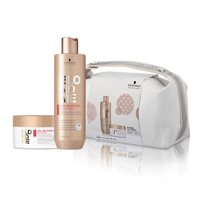 SCHWARZKOPF Xmas Bag BlondMe All Blondes Rich Shampoo 300ml + Mask 200ml