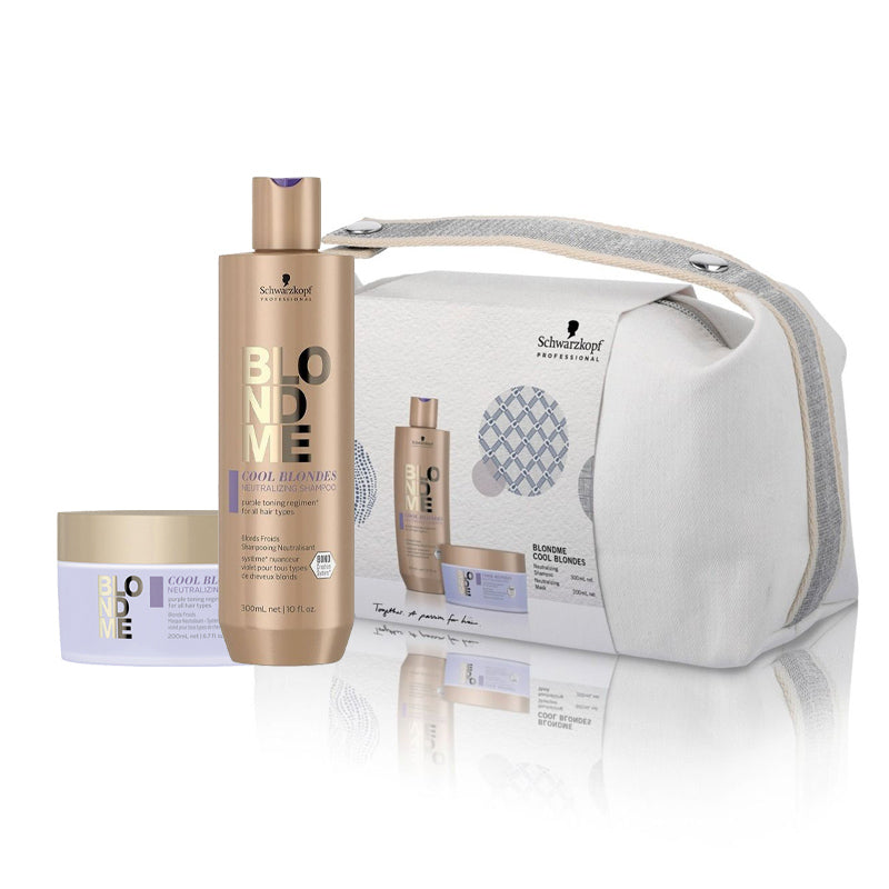 SCHWARZKOPF Xmas Bag BlondMe Cool Blondes Neutralizing Shampoo 300+ Mask 200ml