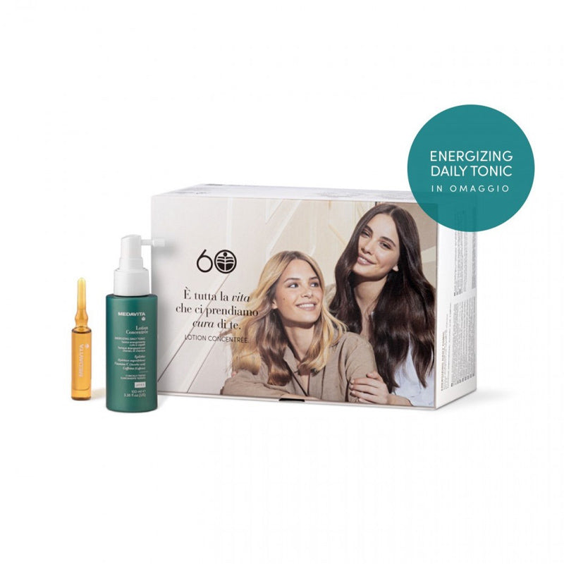 MEDAVITA Lotion Concentrée Trattamento Anticaduta Fiale 12x7ml + Omaggio Tonico energizzante 100ml